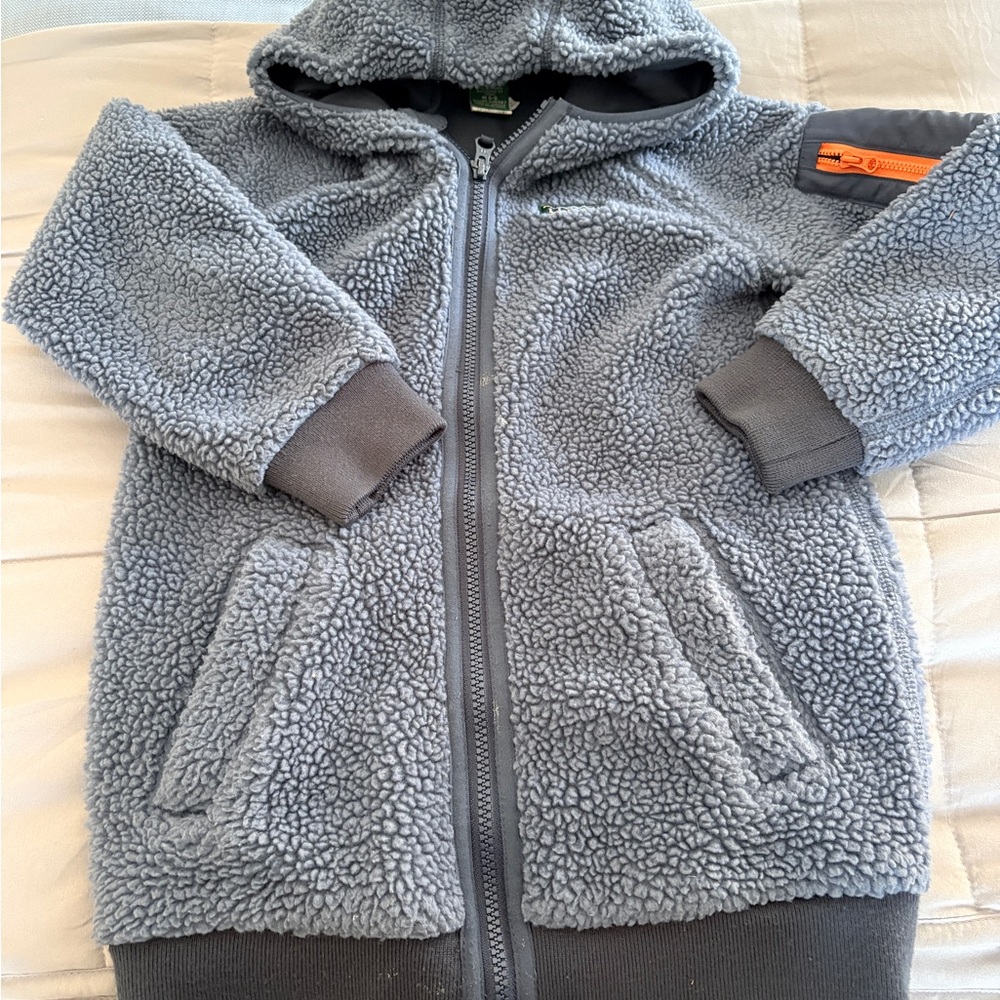 Cozy blue Kids LL Bean Mountain Pile Hoodie